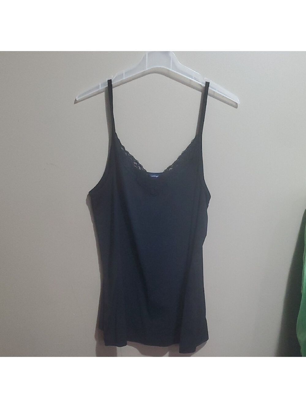 Prnningtons Black Lace Trim Camisole Size 1X